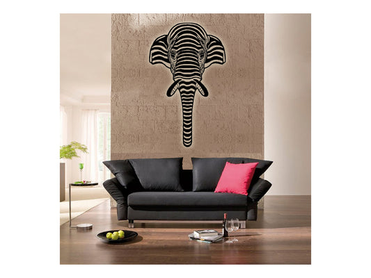 Elephant Head Metal Wall Art